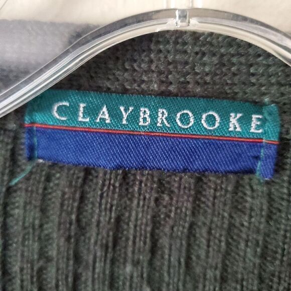 Claybrooke Women's Green Button Down  Sweater  Size Xl Wool Blend - Picture 2 of 5